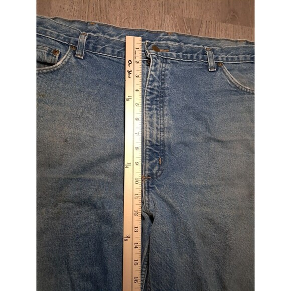 Carhartt Jeans Mens 42x32 Medium Blue Denim Relaxed Fit Liner 100% Cotton - Picture 6 of 11